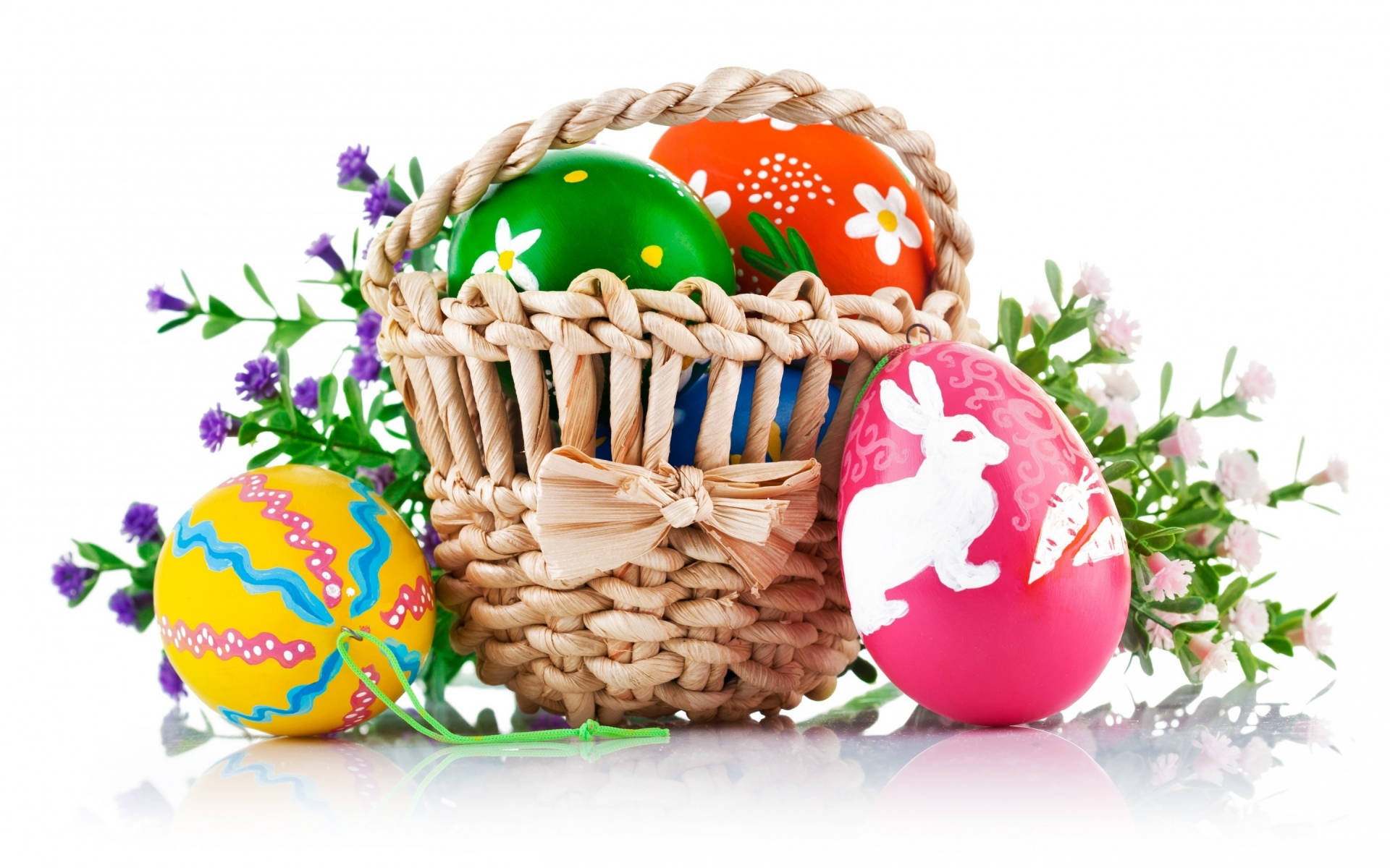 Cute Easter Egg Decoration Background