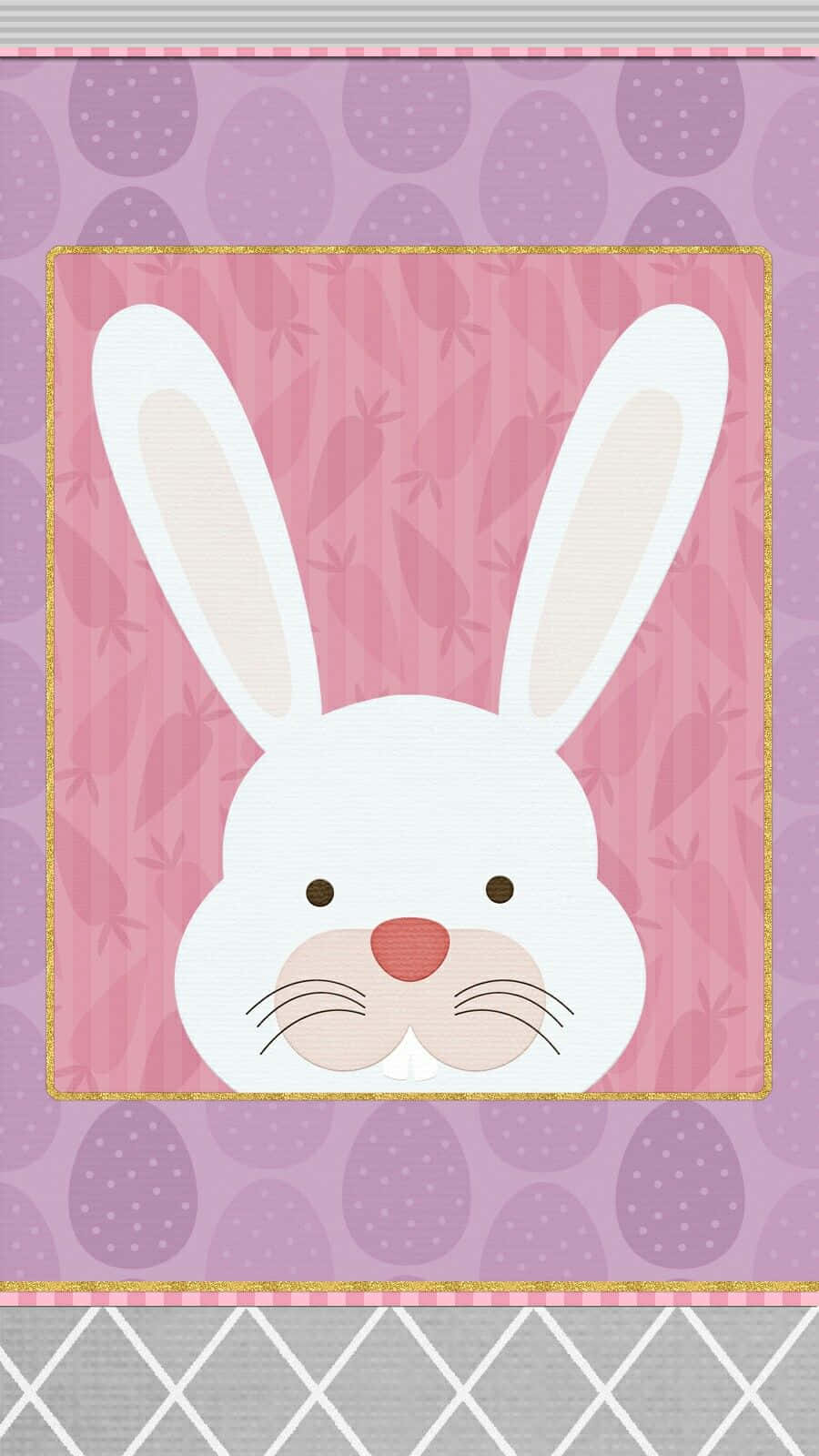 Cute Easter Iphone With A Bunny Peeking Background