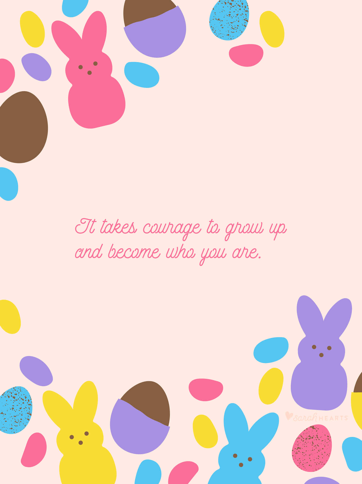 Cute Easter Iphone With A Quote Background