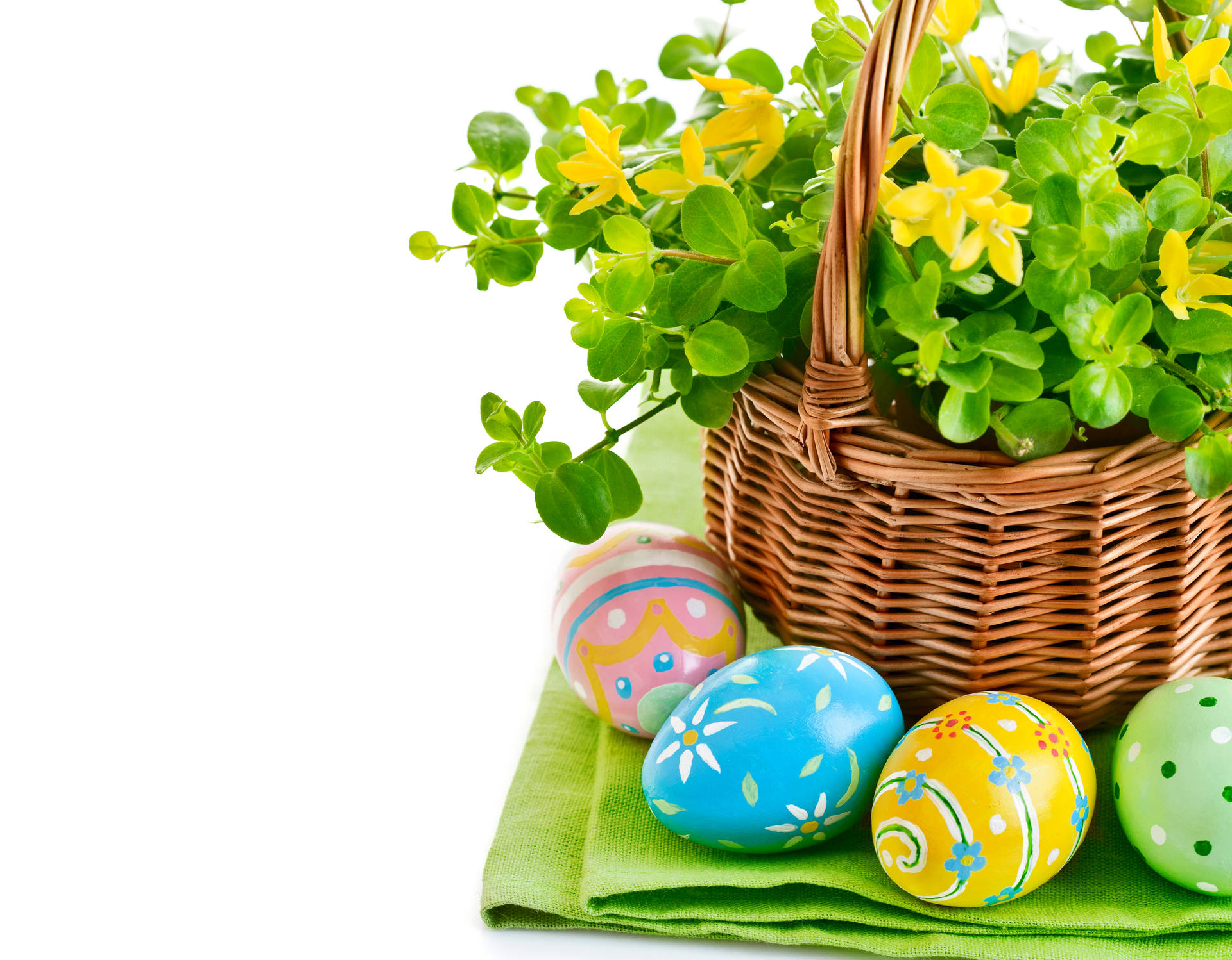 Cute Easter Table Decoration Background