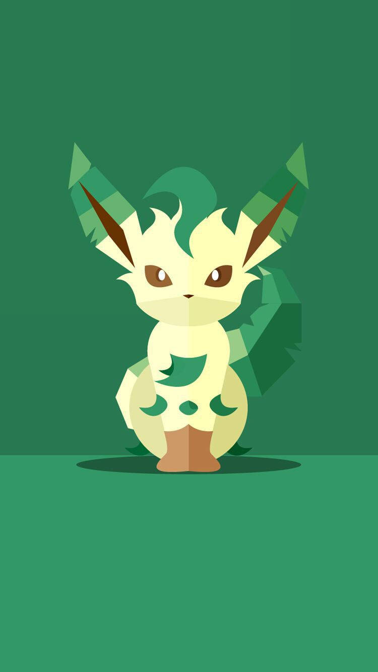 Cute Eeveelutions Green Artwork Background