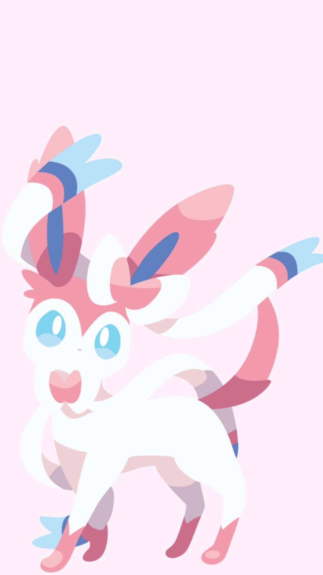 Cute Eeveelutions Pink Background