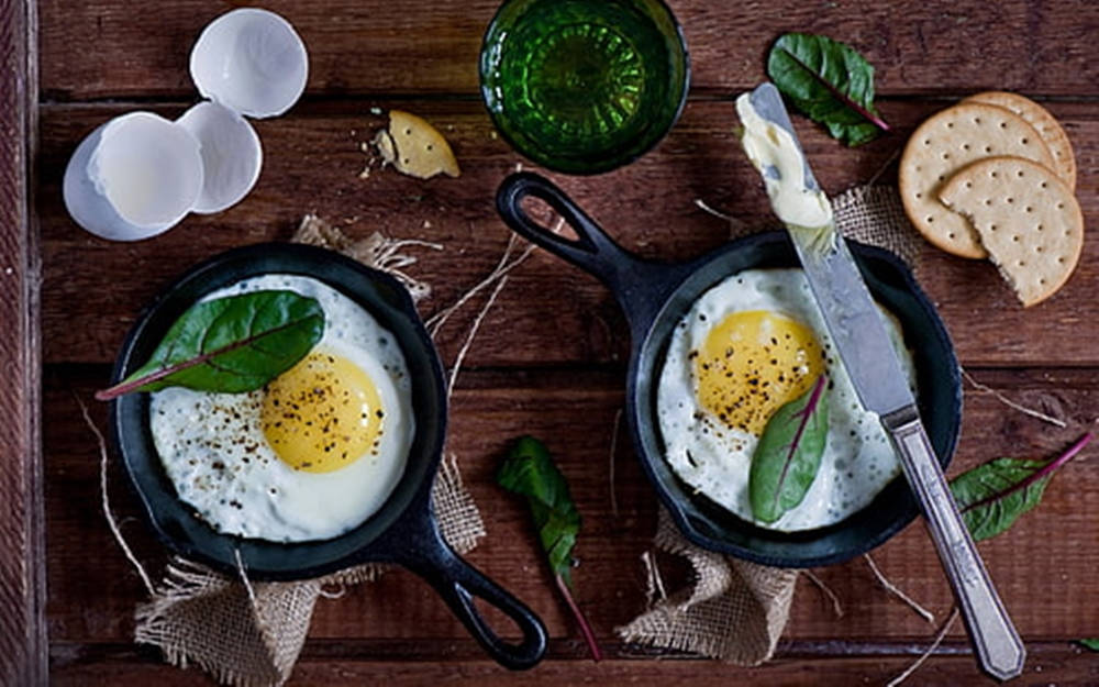 Cute Eggs In Cast Iron Dishes