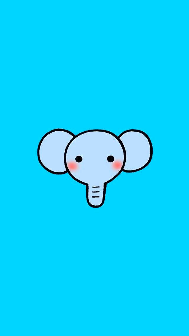 Cute Elephant Cartoon Animal Background