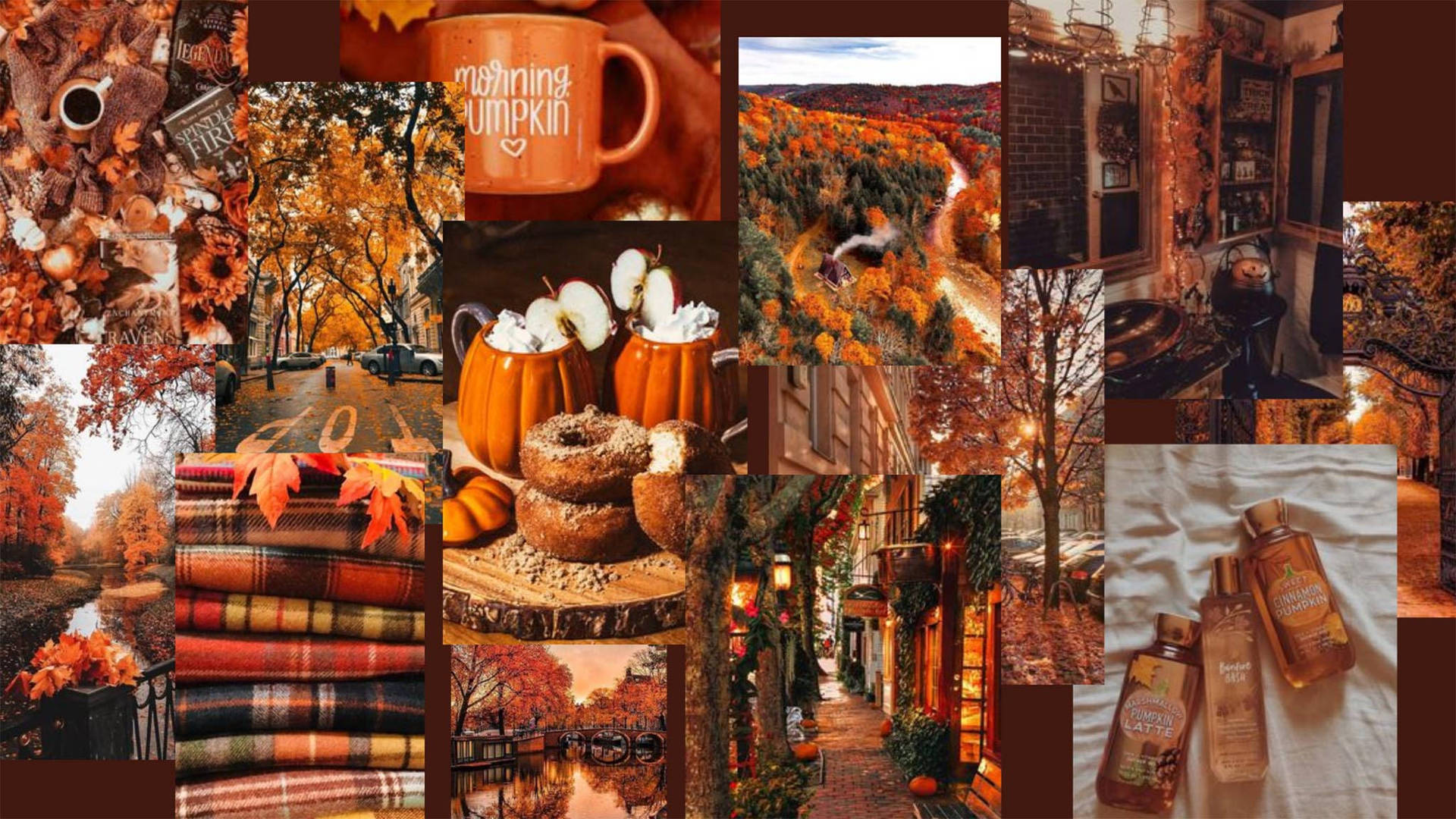 Cute Fall Aesthetic Collage Art