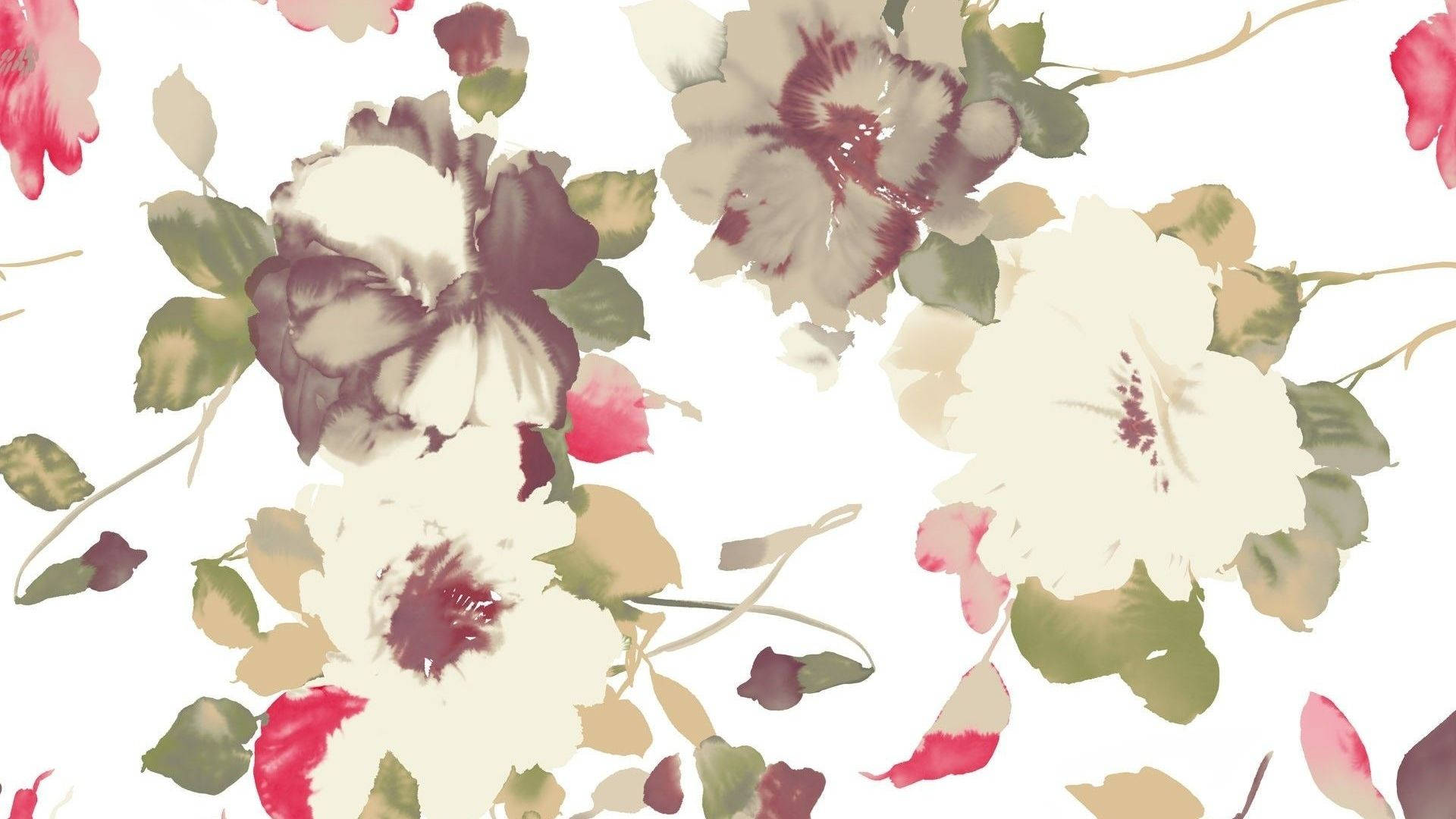 Cute Fall Flowers Background