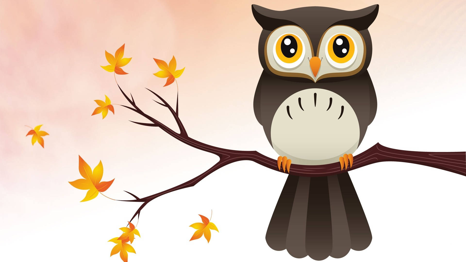 Cute Fall Owl Background