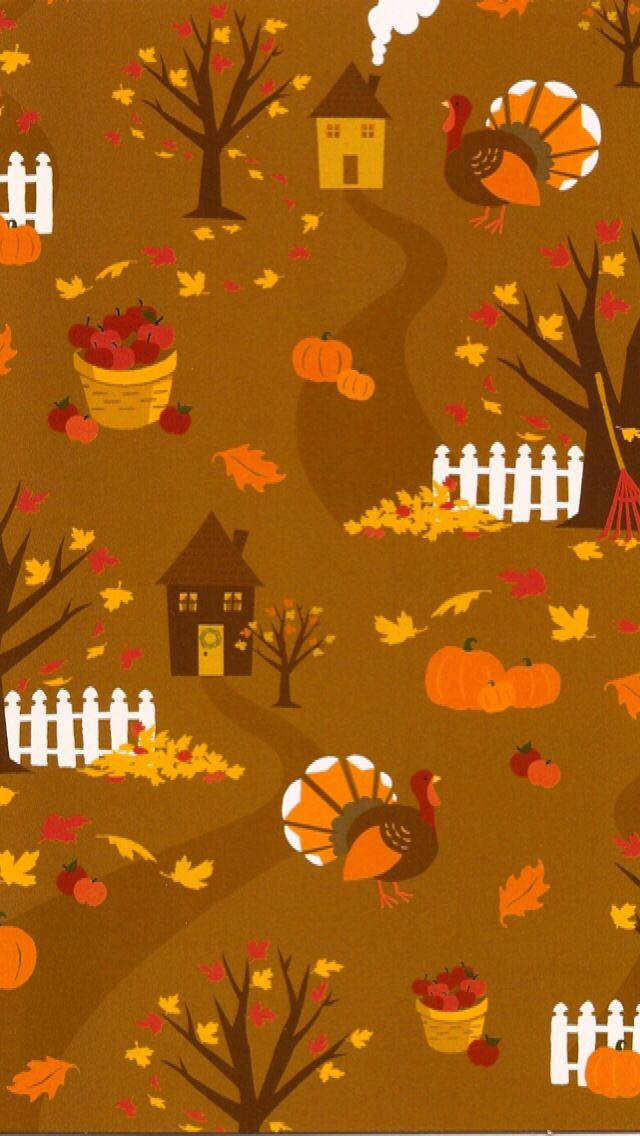 Cute Fall Phone 640 X 1136 Background