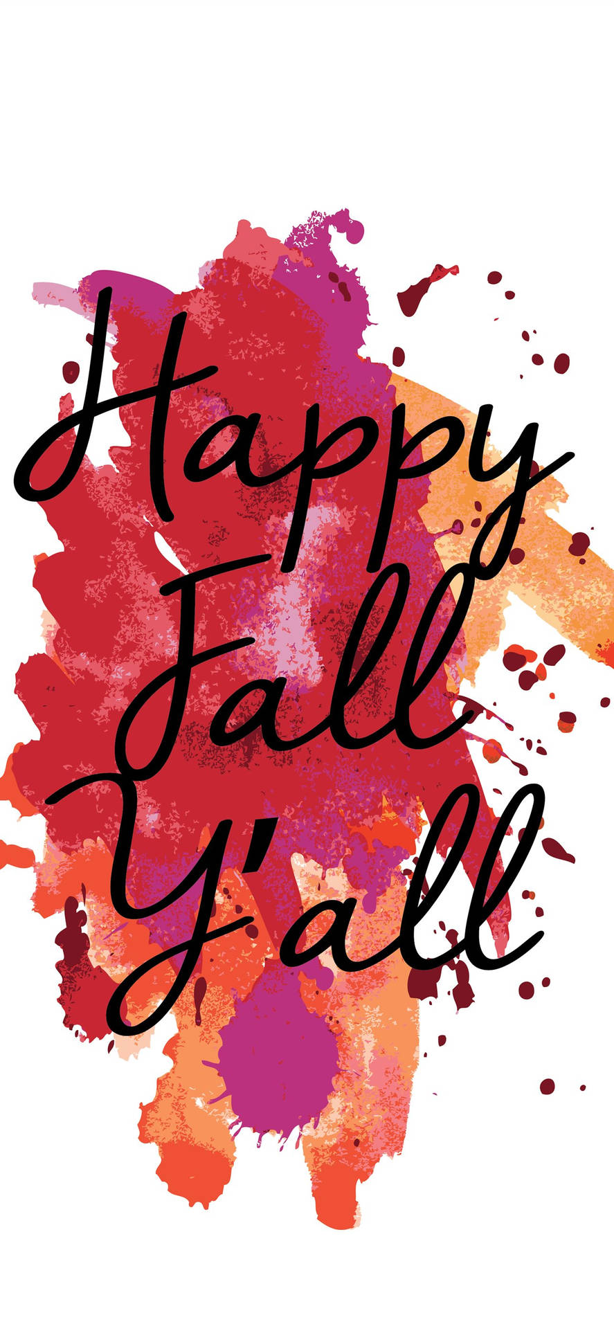 Cute Fall Phone Red Orange Paint Background