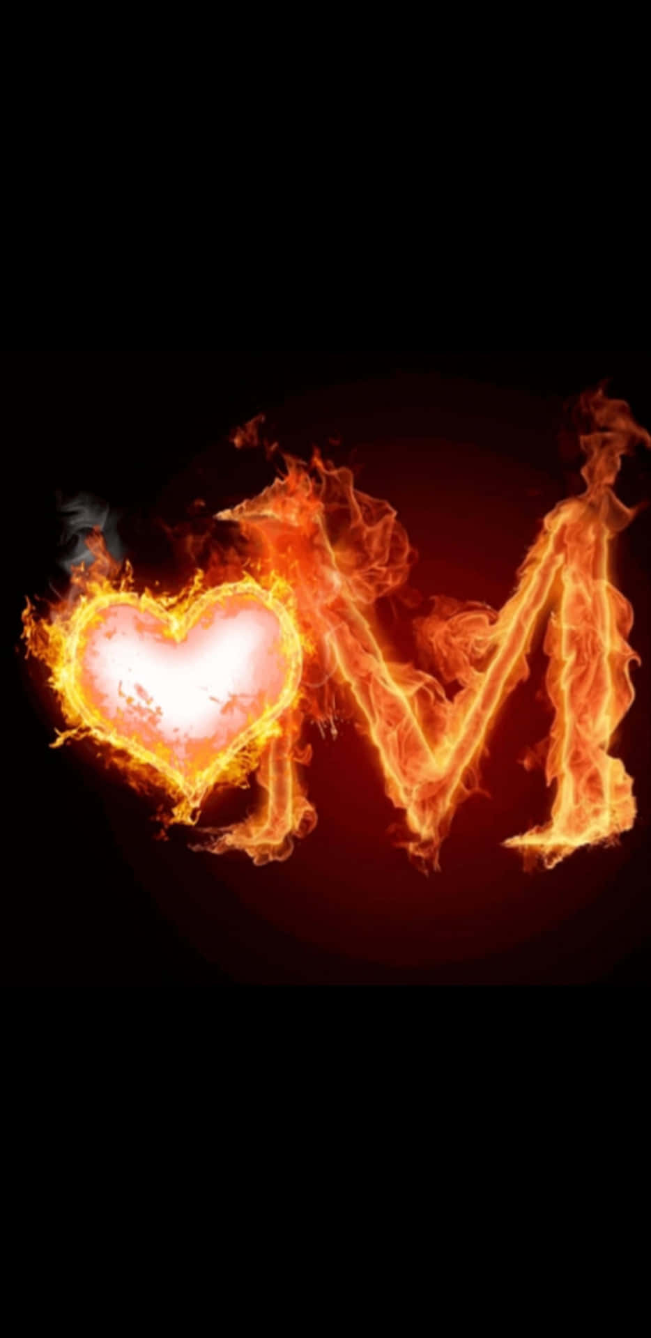 Cute Fiery M Background