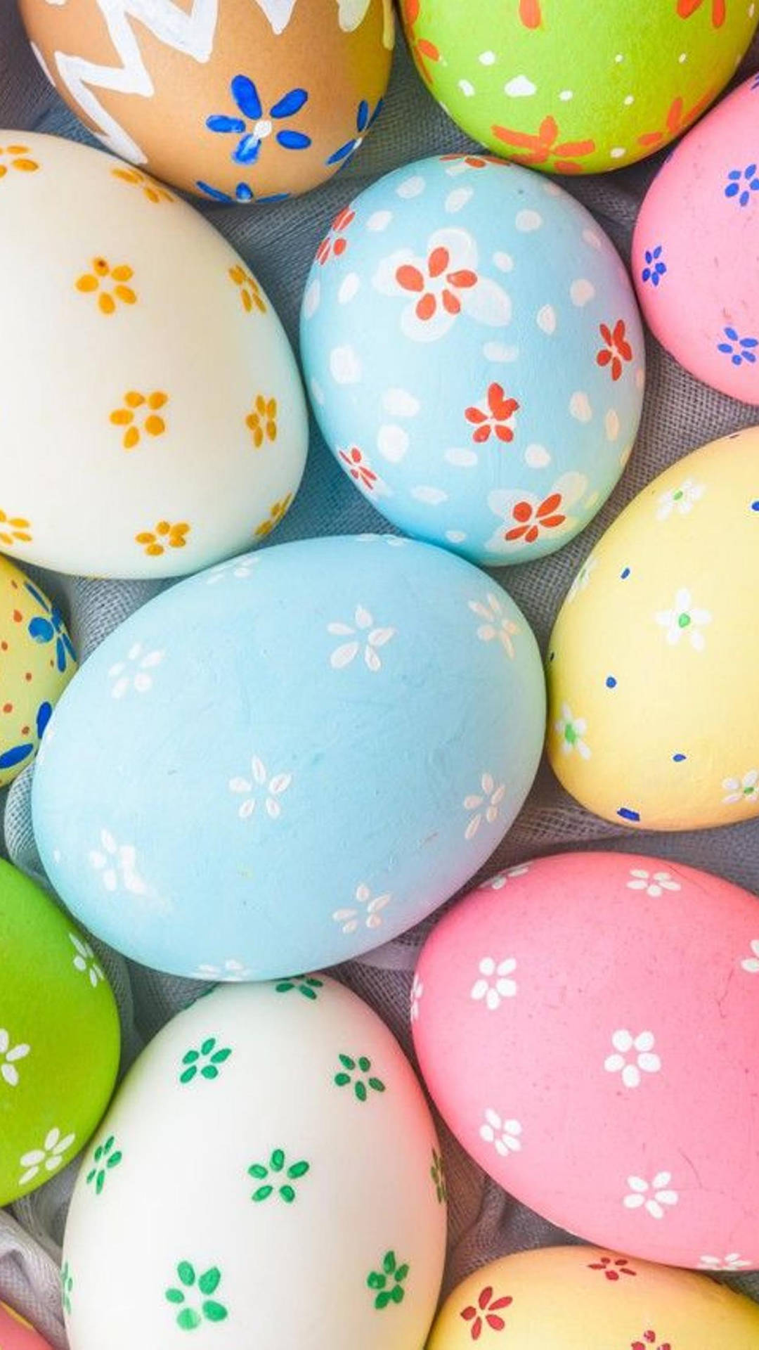 Cute Floral Easter Eggs Iphone Background