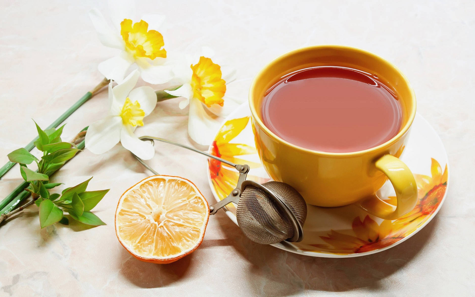 Cute Floral Tea Cup