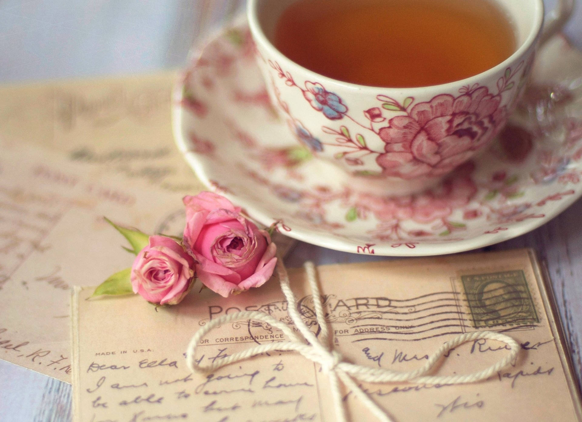 Cute Floral Tea Cup And Saucer