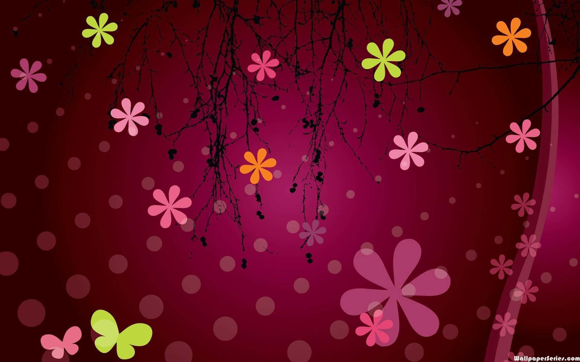 Cute Flower Template Background