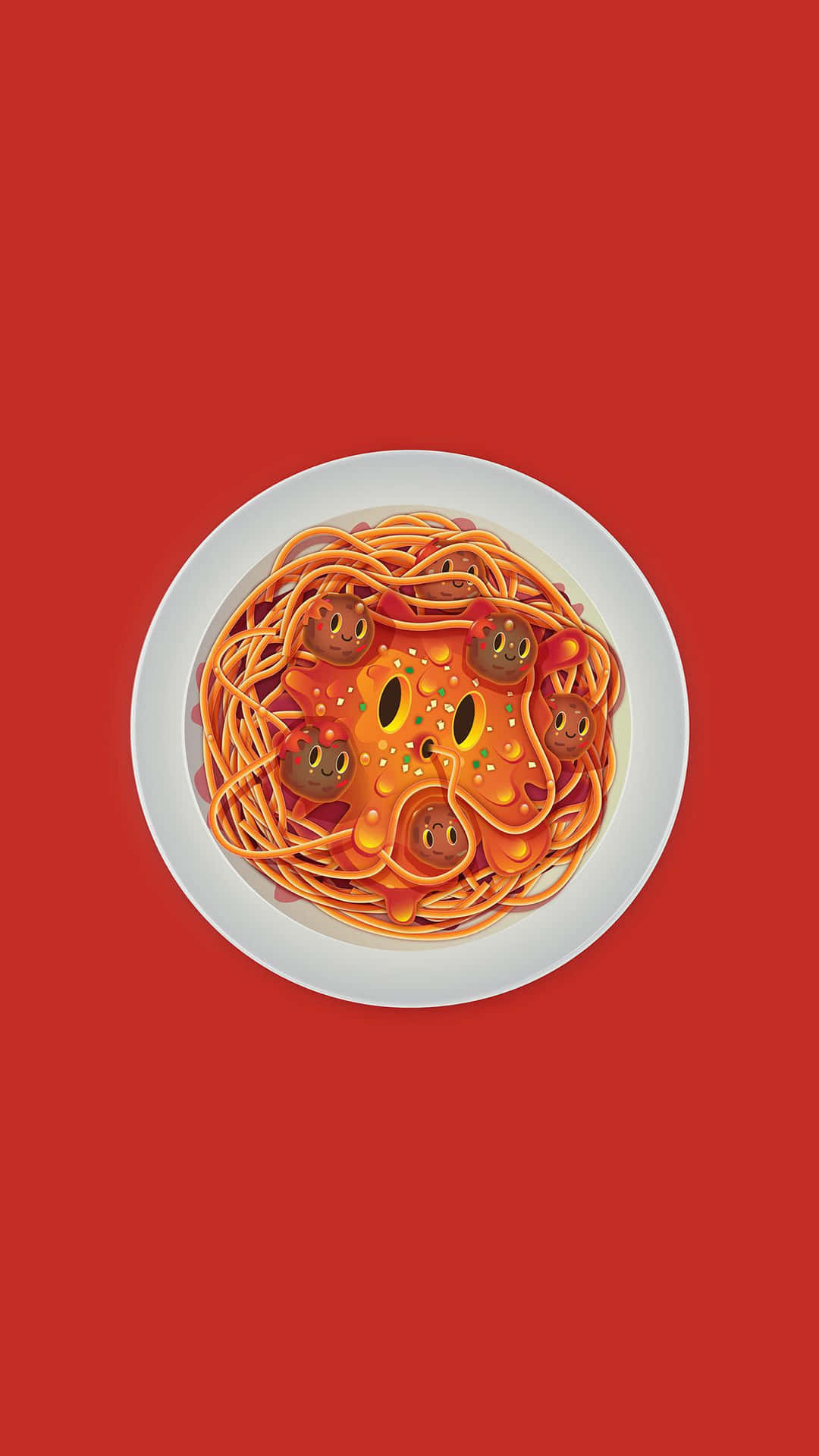 Cute Food Iphone Spaghetti Background