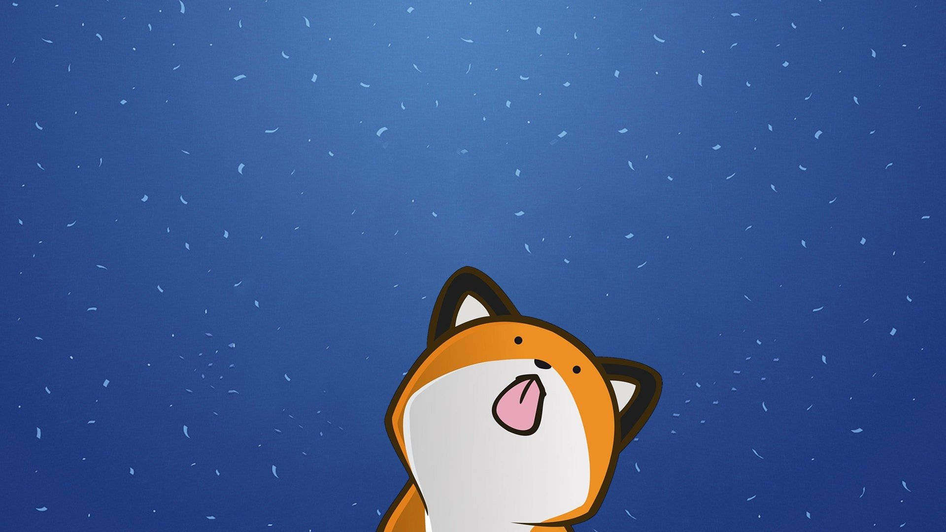 Cute Fox Digital Art Background