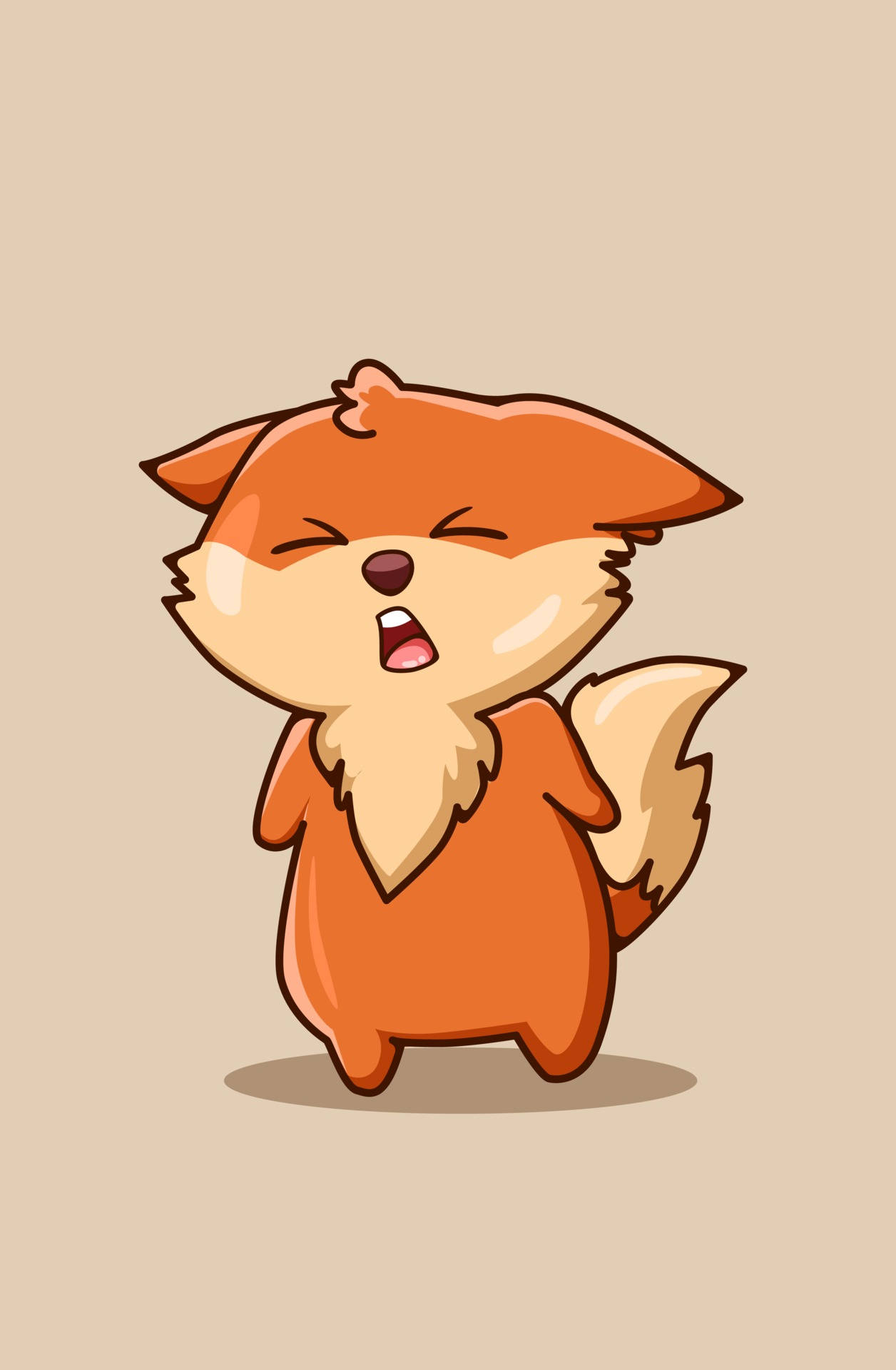 Cute Fox Kawaii Background