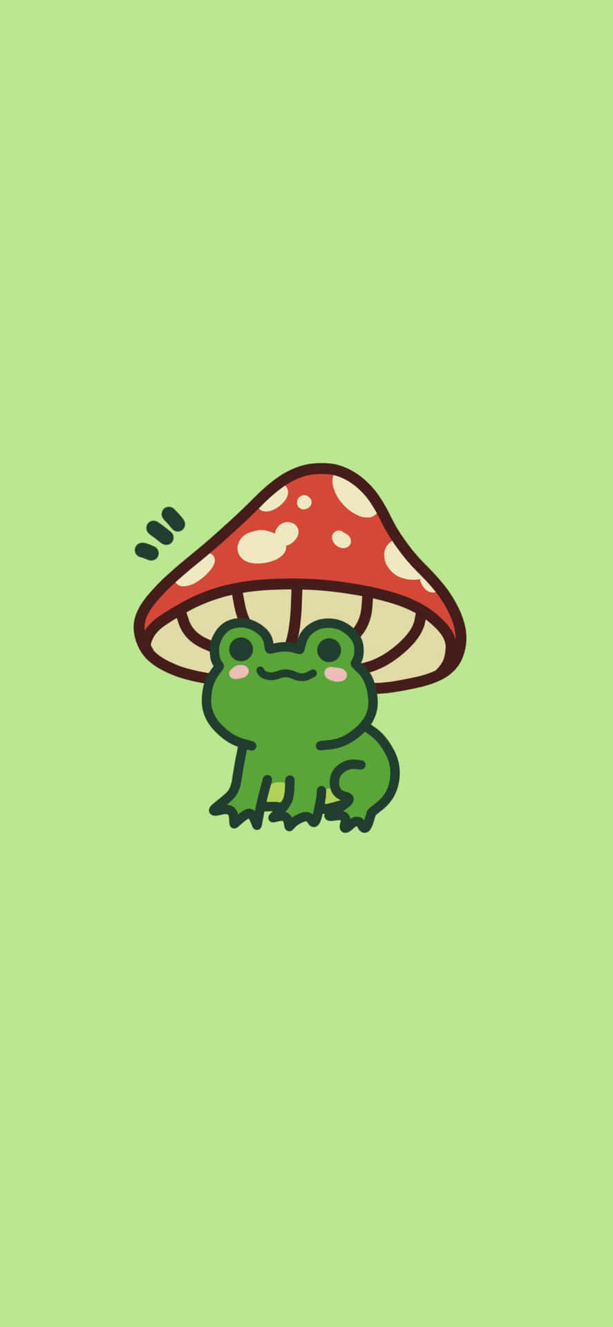 Cute Frog Mushroomi Phone Wallpaper Background