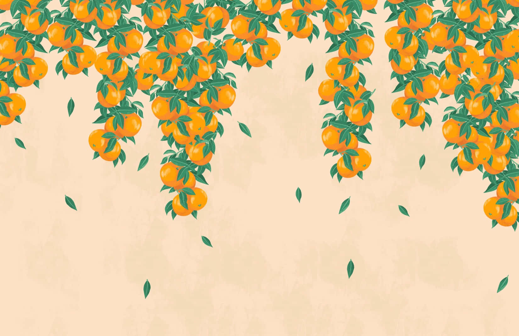 Cute Fruit Orange Hanging Background