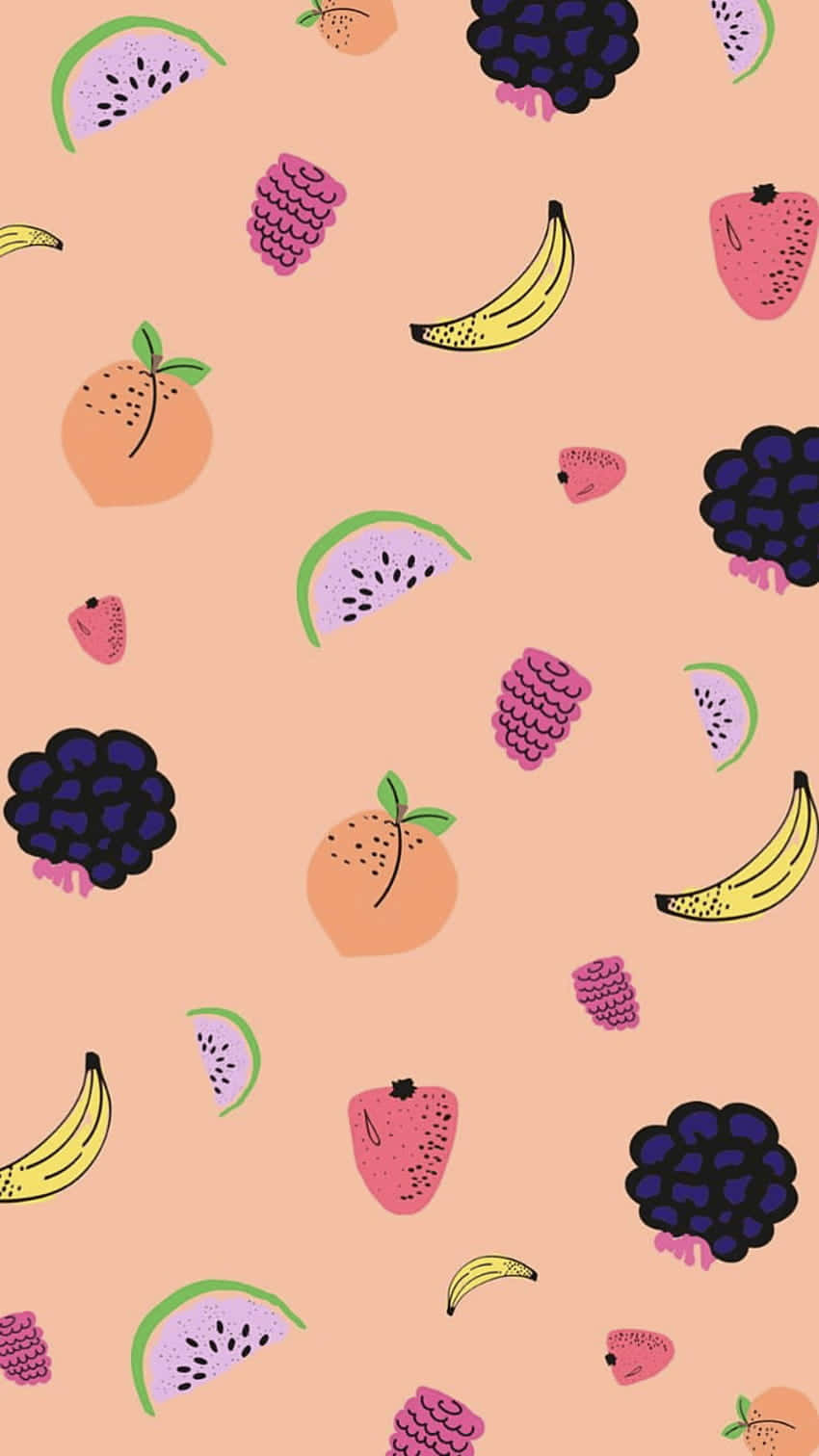 Cute Fruit Pastel Wallpaper Background