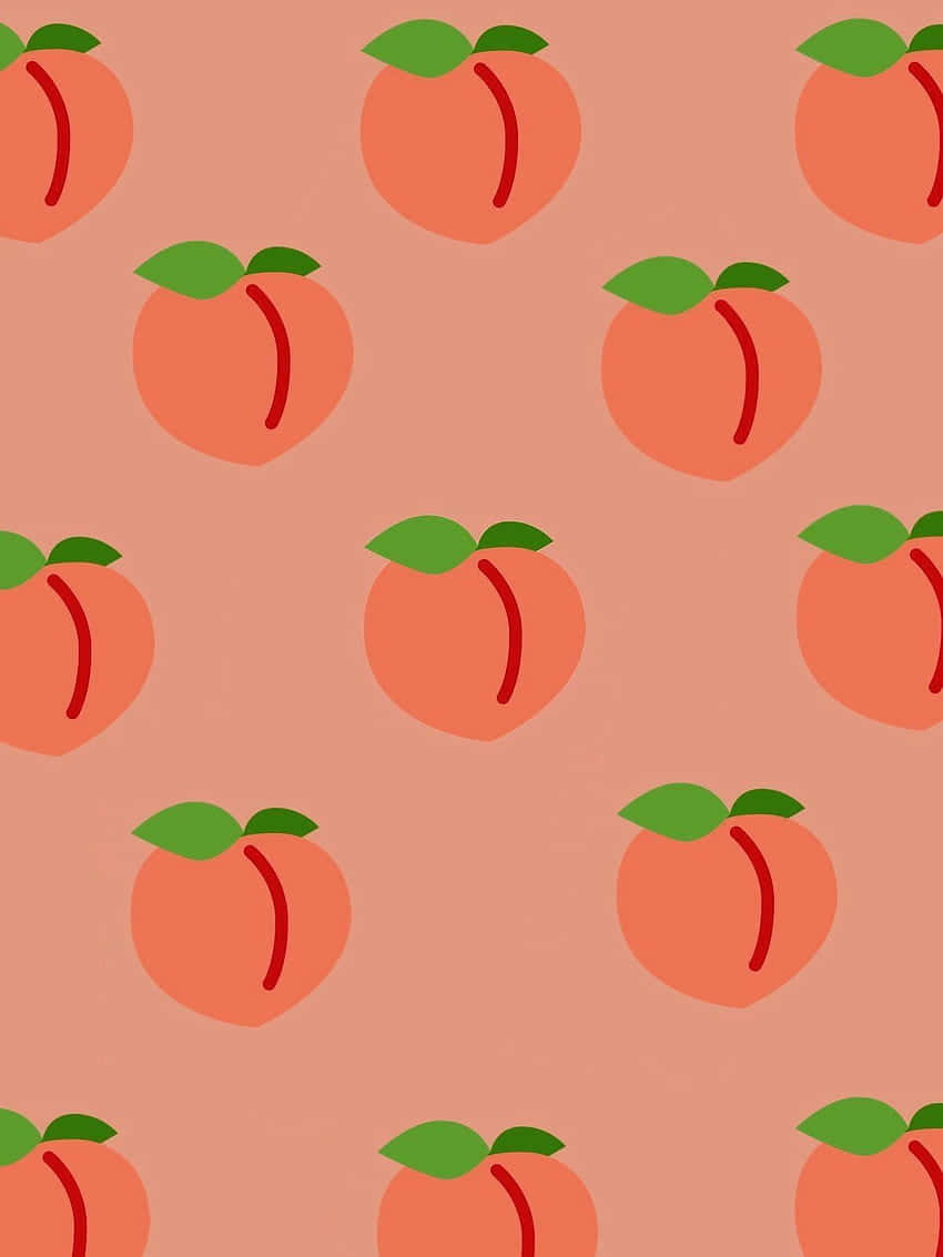 Cute Fruit Peaches Wallpaper Background