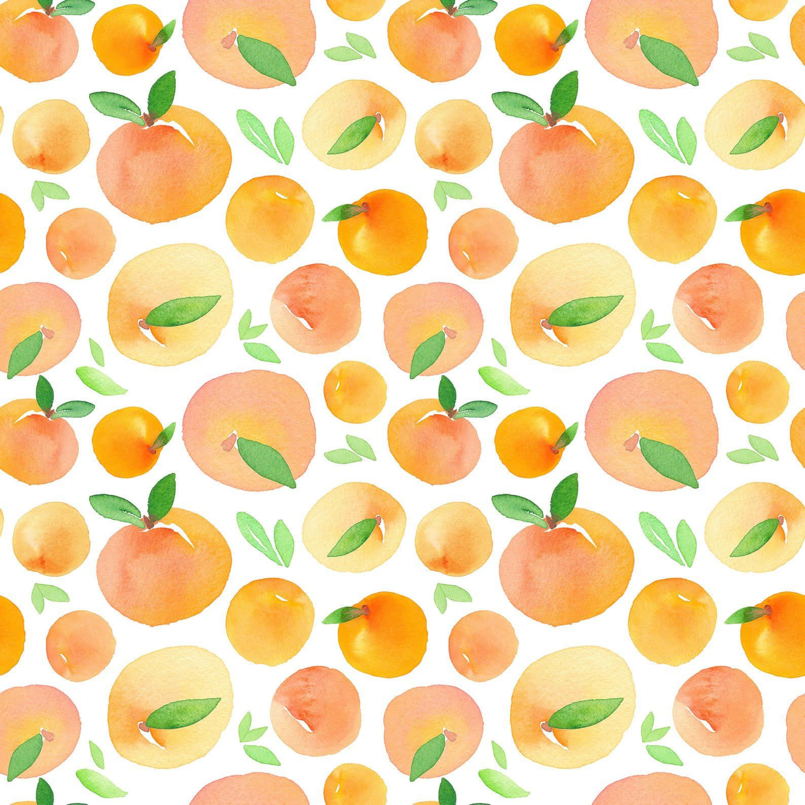 Cute Fruit Seamless Peaches Background