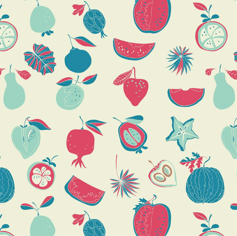 Cute Fruit Vintage Royalty Background