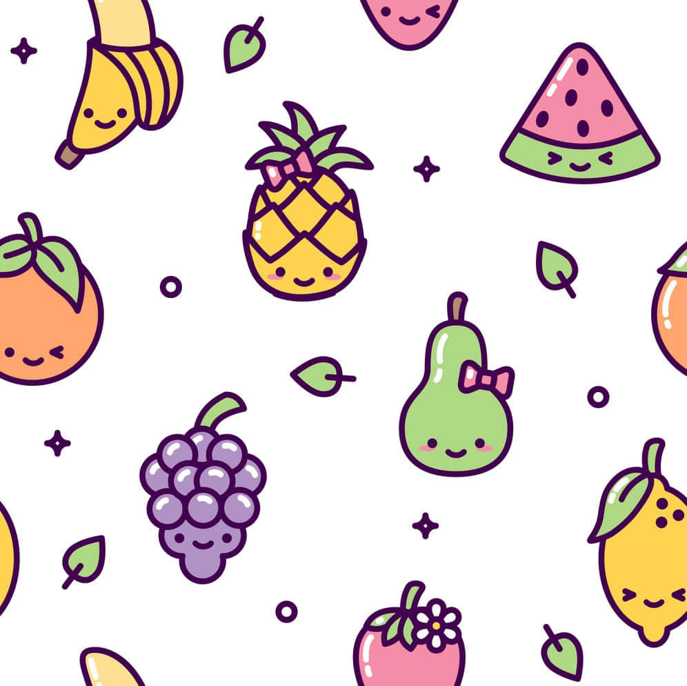 Cute Fruit With Eyes Animation Background