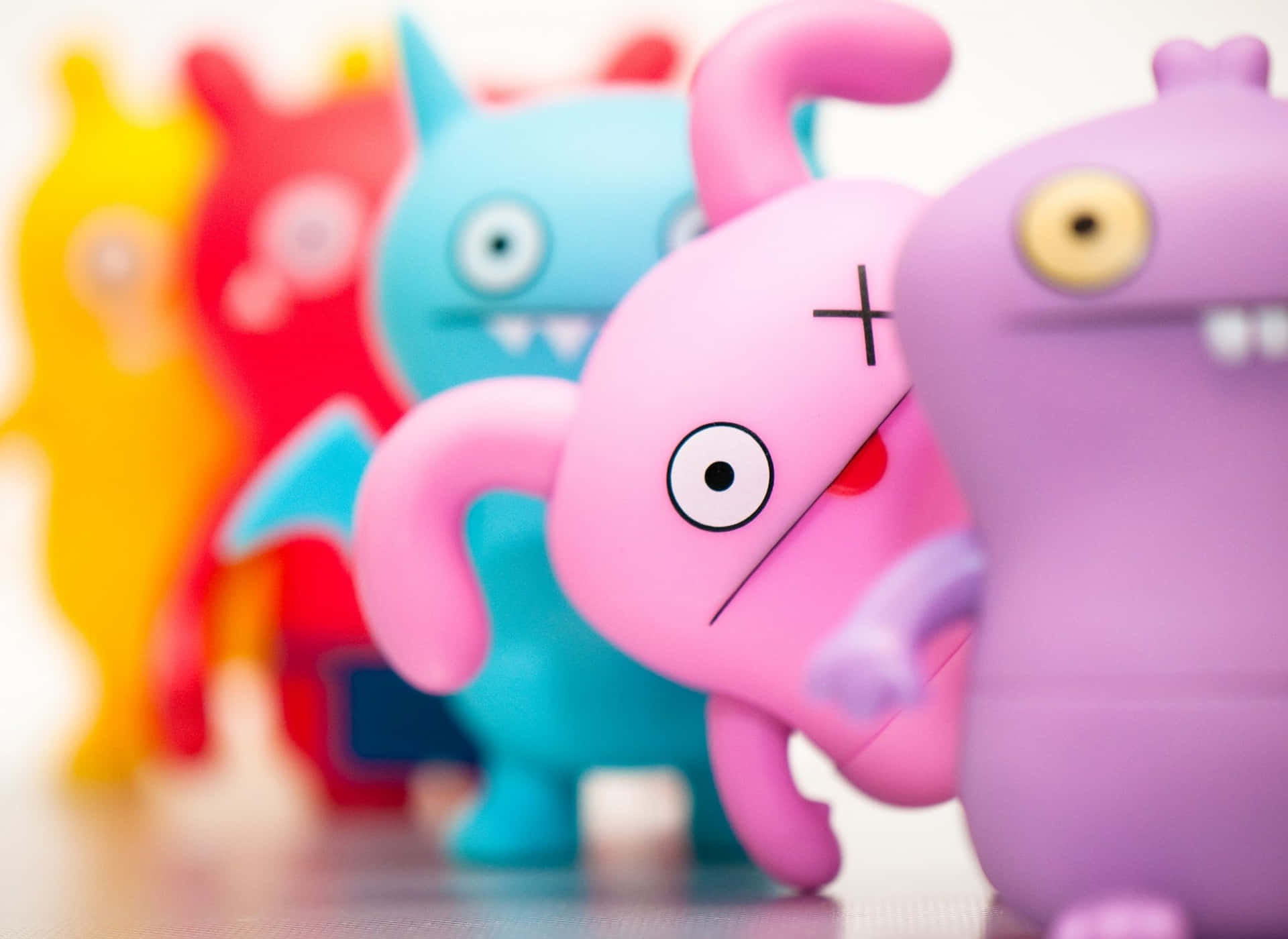 Cute Funny Monster Toys Background