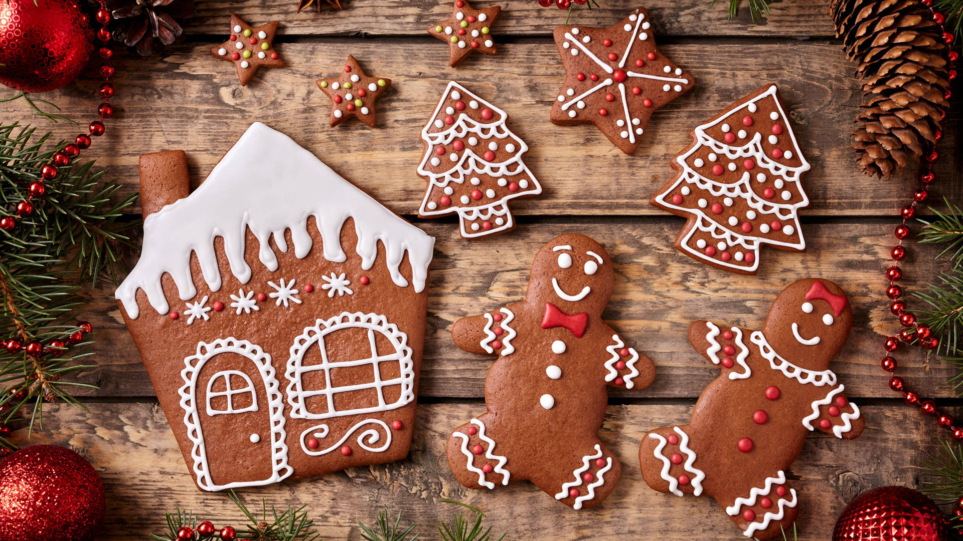 Cute Gingerbread Family Background