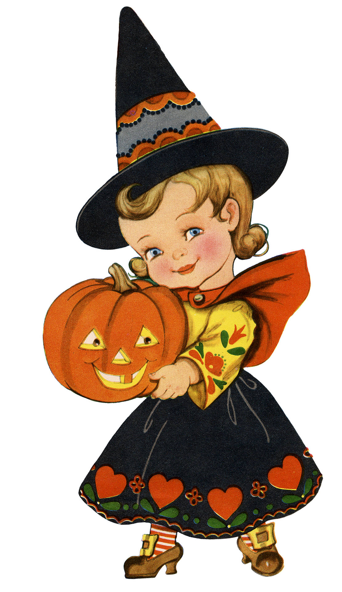Cute Girl For Halloween Iphone Background