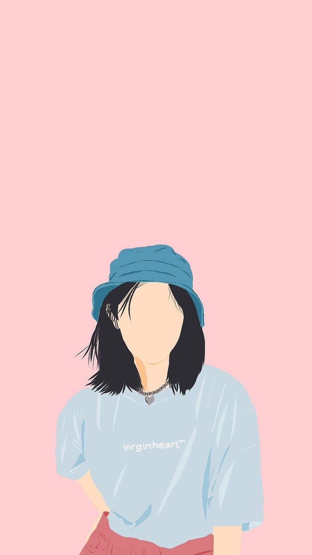 Cute Girl Vector Art Profile Picture Background
