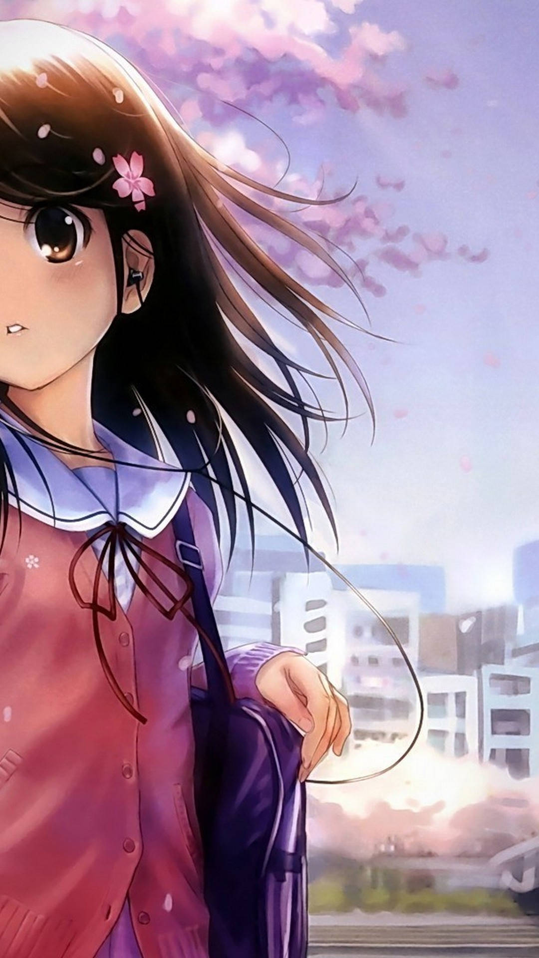 Cute Girly Anime School Girl