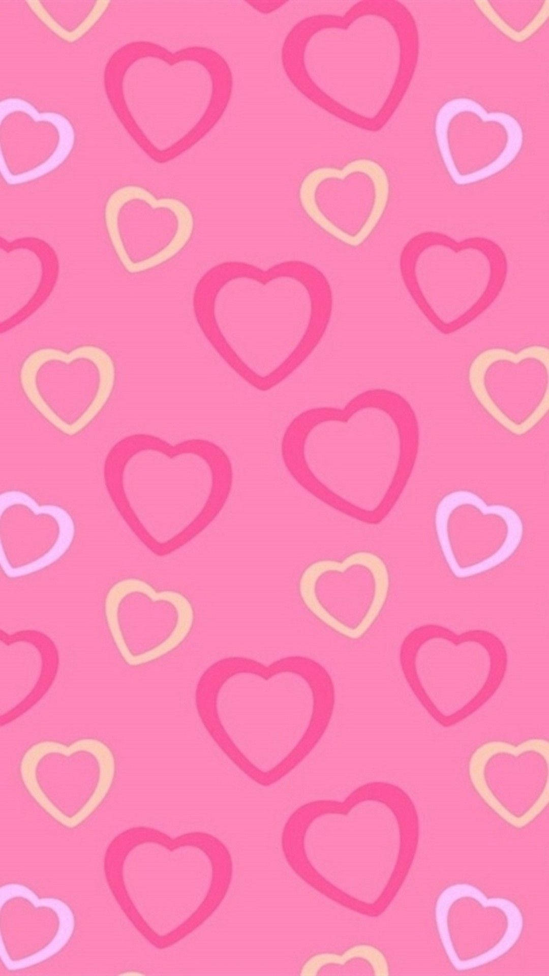 Cute Girly Hearts Background