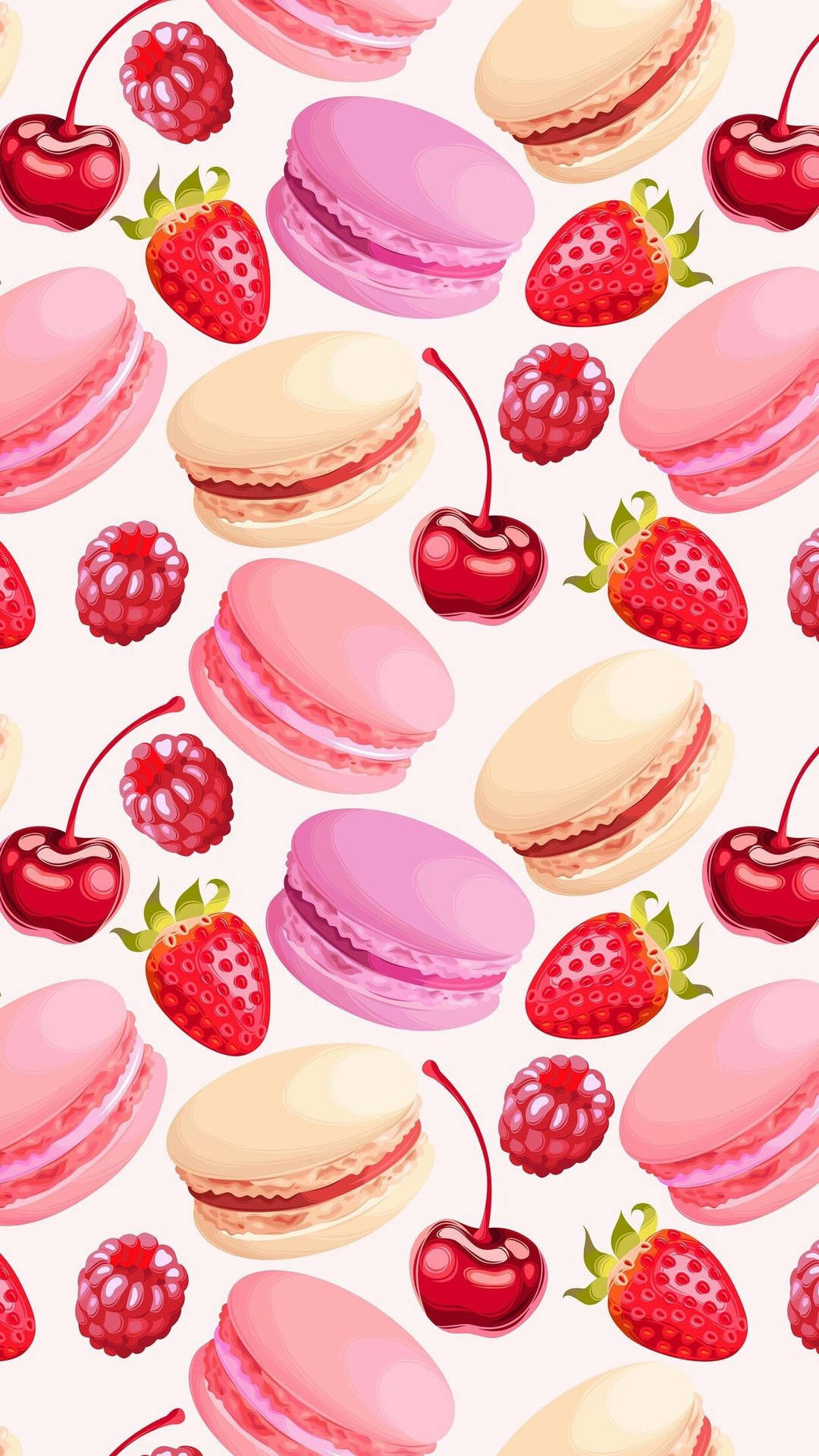 Cute Girly Macarons Background