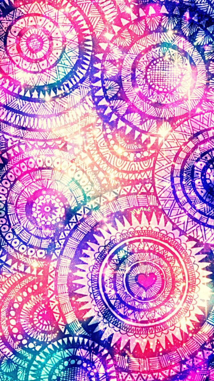 Cute Girly Pastel Tribal Pattern Background