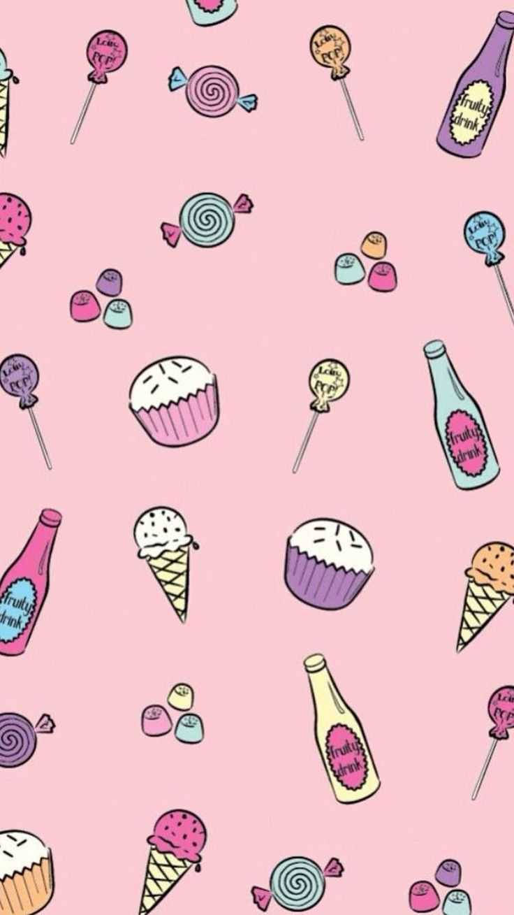 Cute Girly Sweets Background