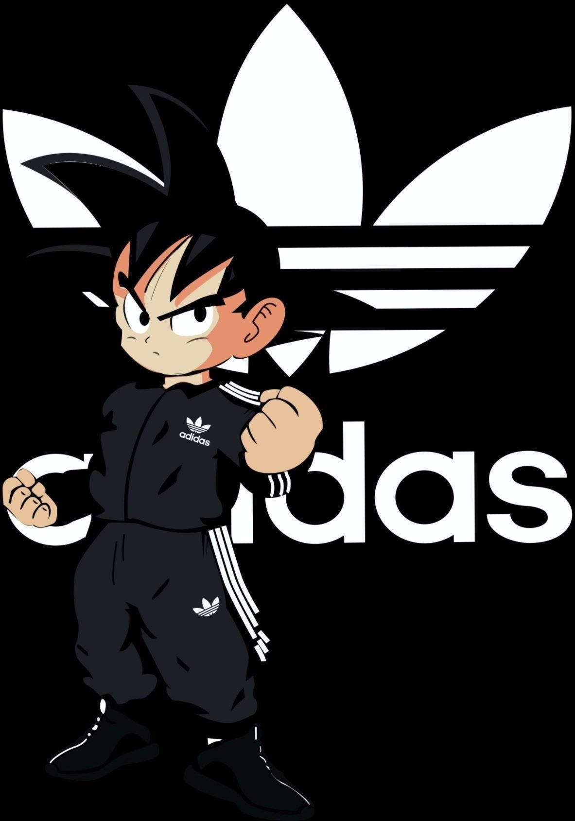 Cute Goku Swag For Adidas Background