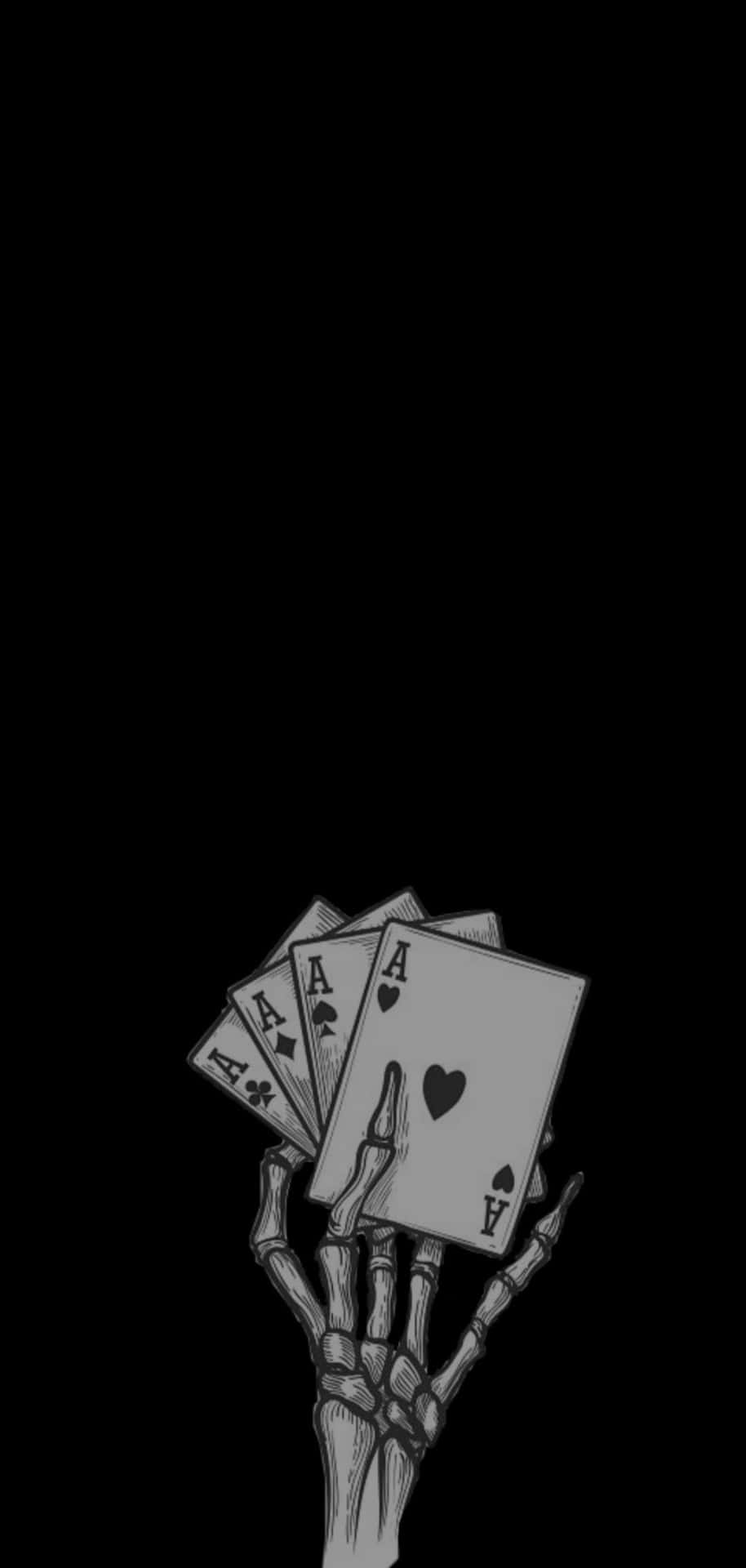 Cute Gothic Cards Skeleton Background