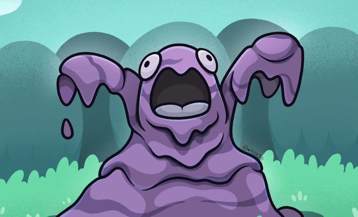 Cute Grimer Desktop Background