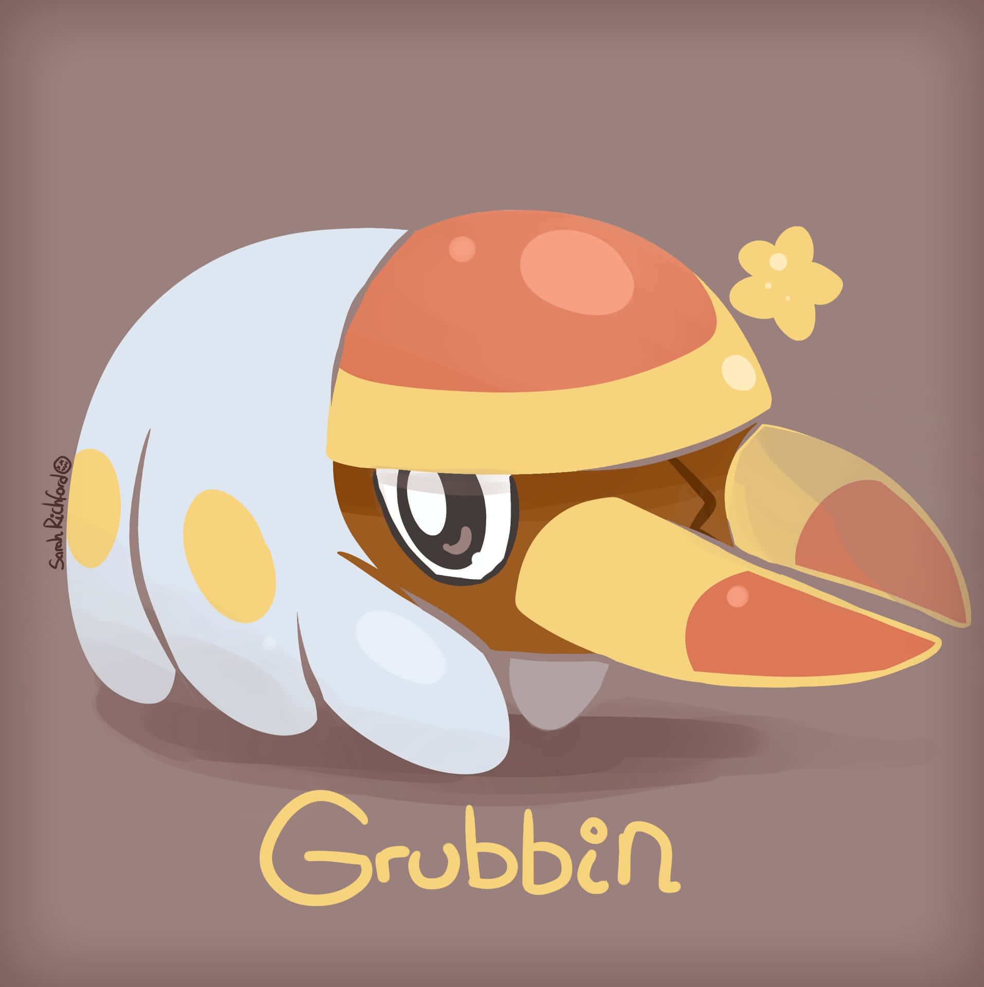 Cute Grubbin Illustration Background