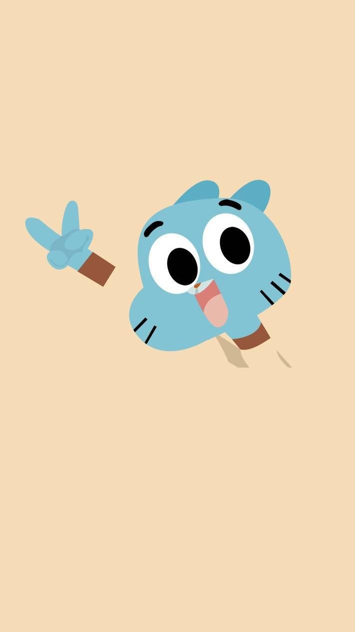 Cute Gumball Hand Peace Background