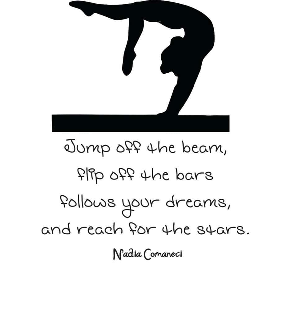 Cute Gymnastics Quote By Nadia Background