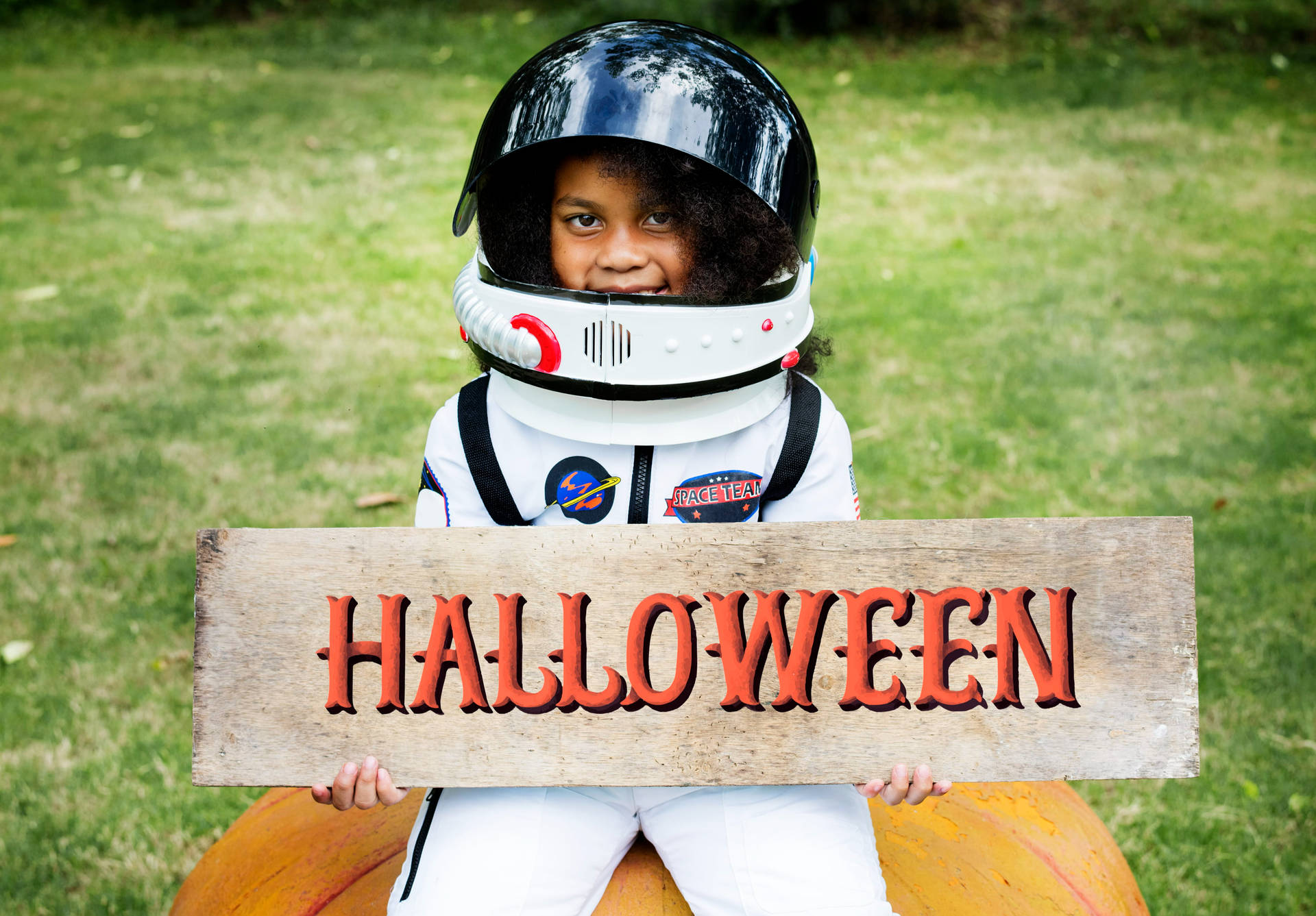Cute Halloween Astronaut Girl