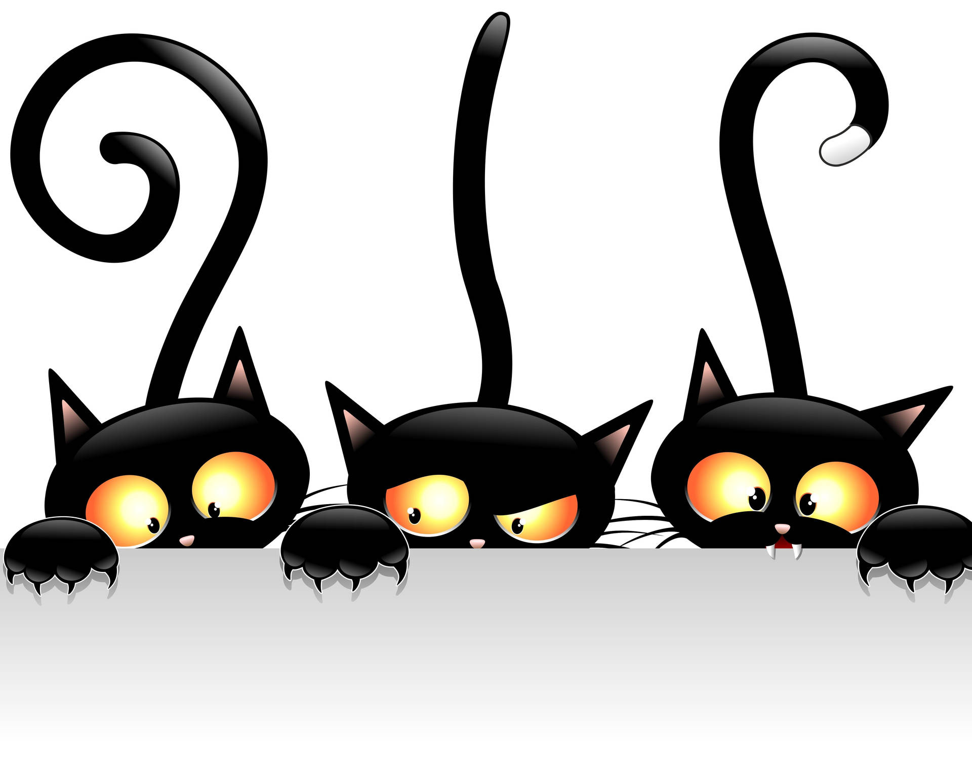 Cute Halloween Black Cats Background