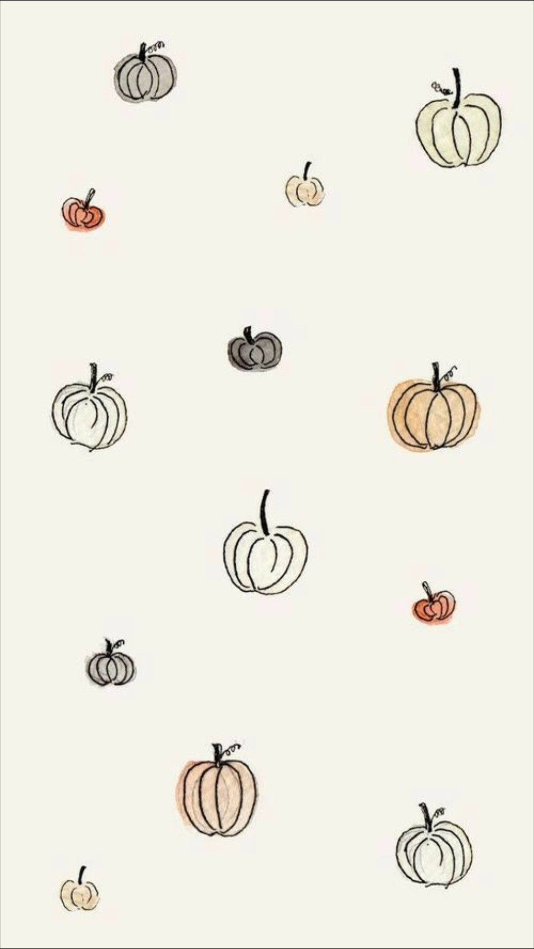 Cute Halloween Iphone Garlic And Pumpkin Background