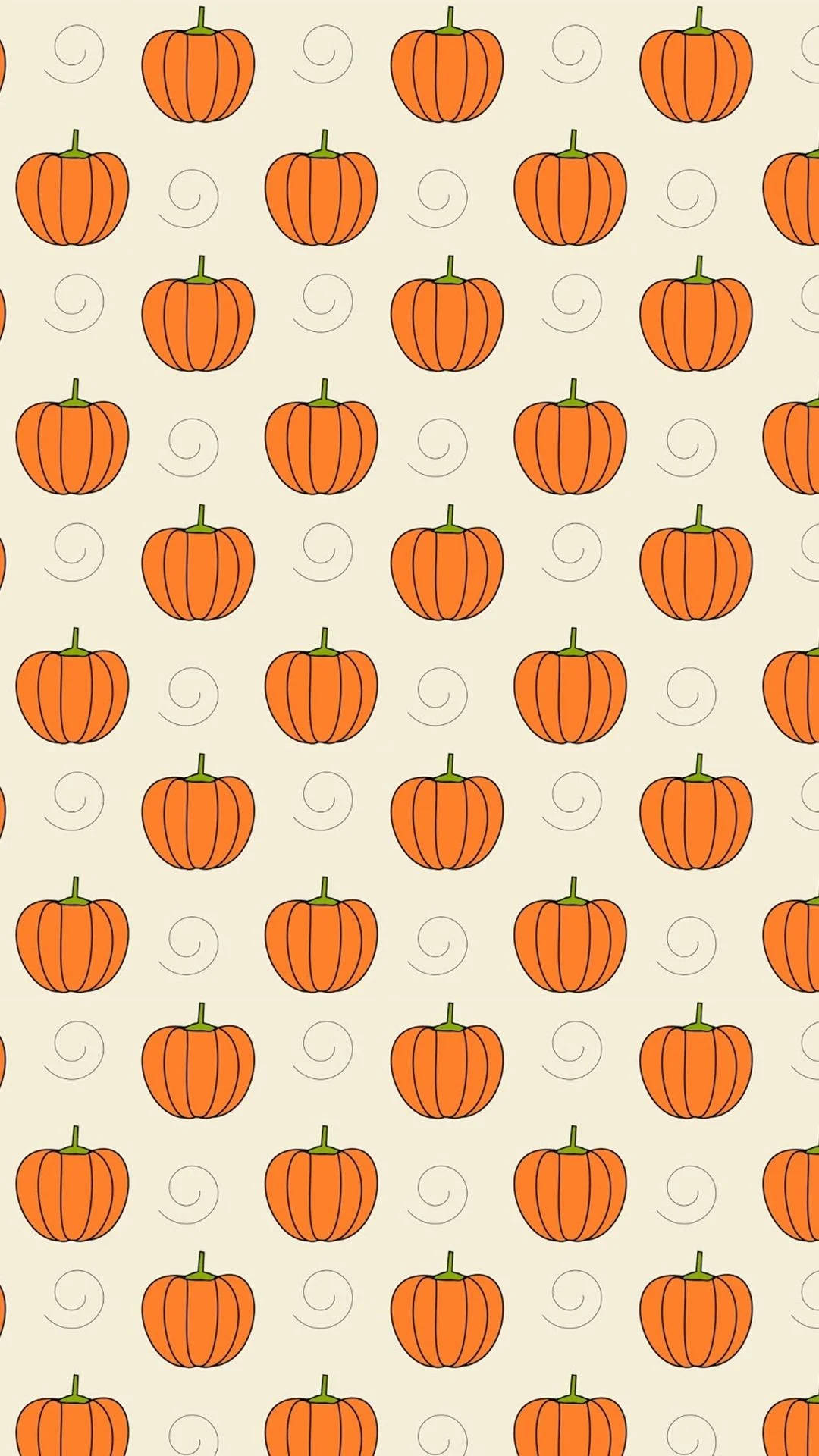 Cute Halloween Iphone Orange Pumpkin Pattern