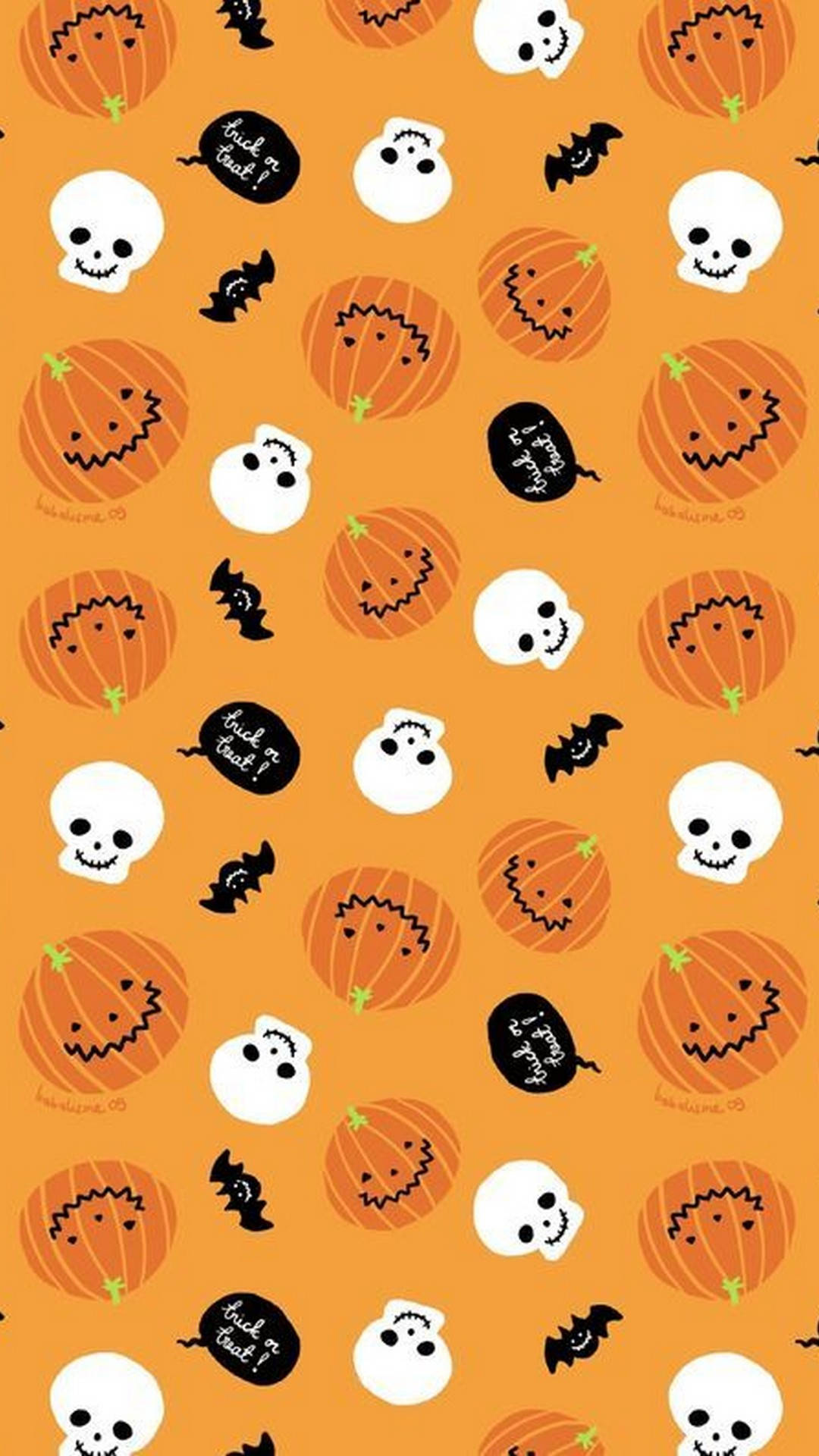 Cute Halloween Iphone Spooky Pattern Background