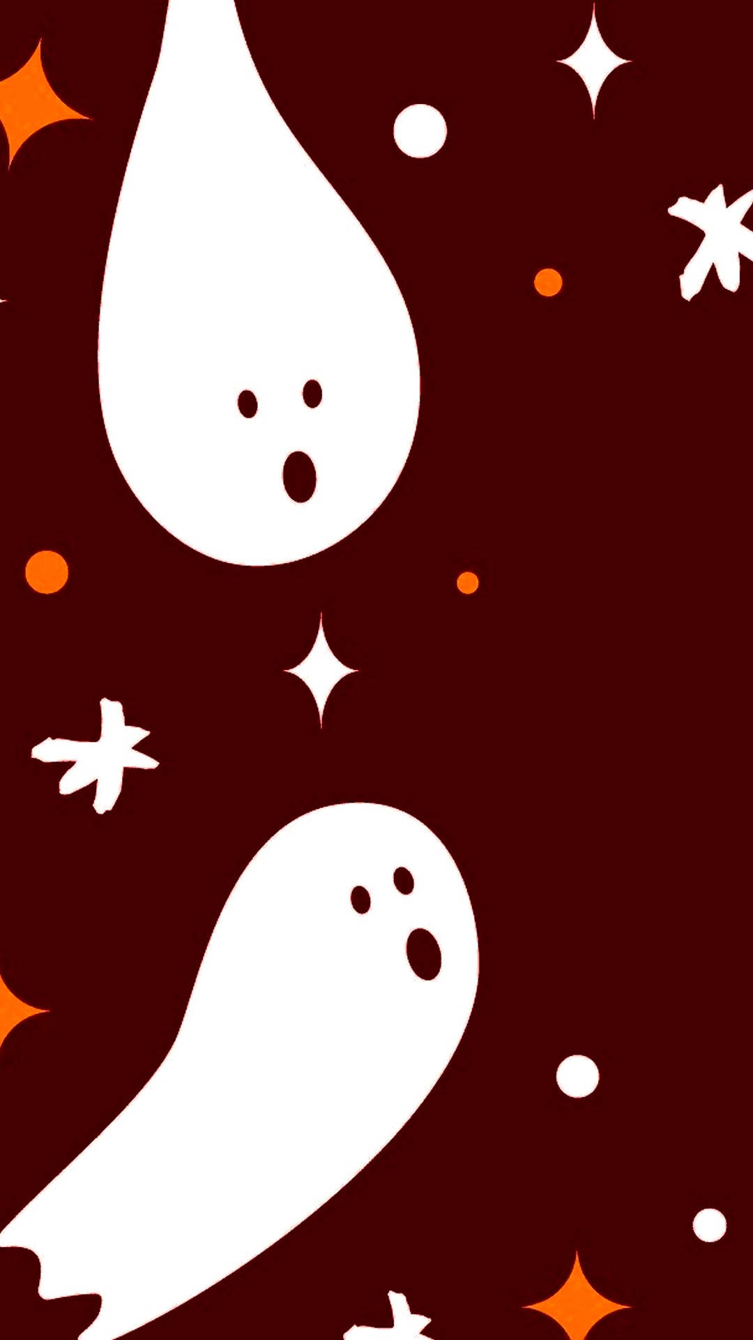 Cute Halloween Phone Two Ghosts Sound Background