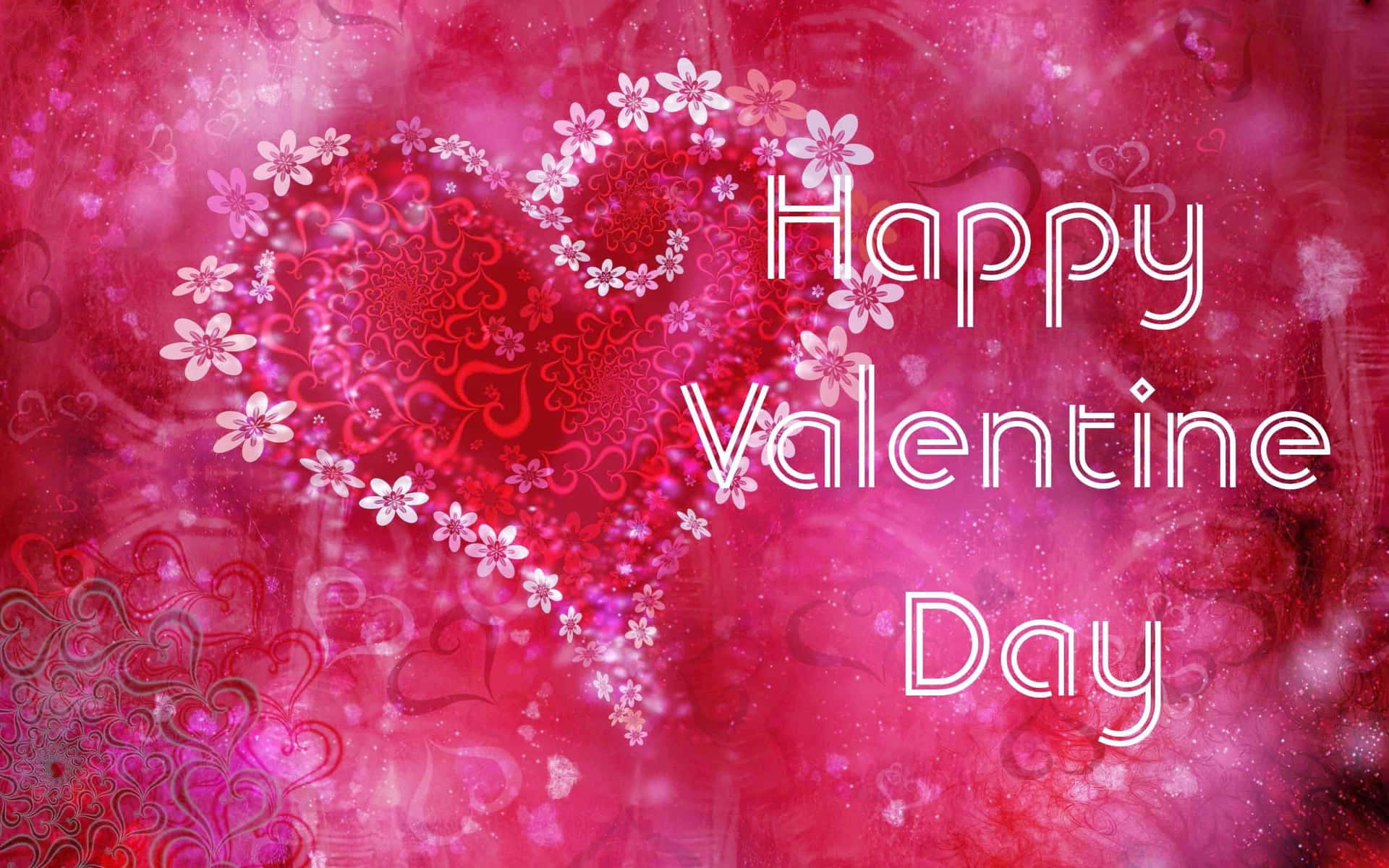 Cute Happy Valentine Day Flower Abstract Background